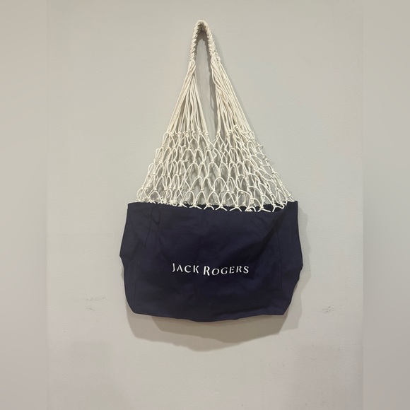 Jack Rogers Reusable Net Bag navy tote - Picture 1 of 2